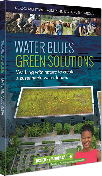 The Water Blues Green Solutions DVD Case featuring a photo of host Majora Carter